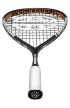 UNSQUASHABLE Squash Racket James Willstrop Hero (130g/head heavy) 2024 black/orange - strung -